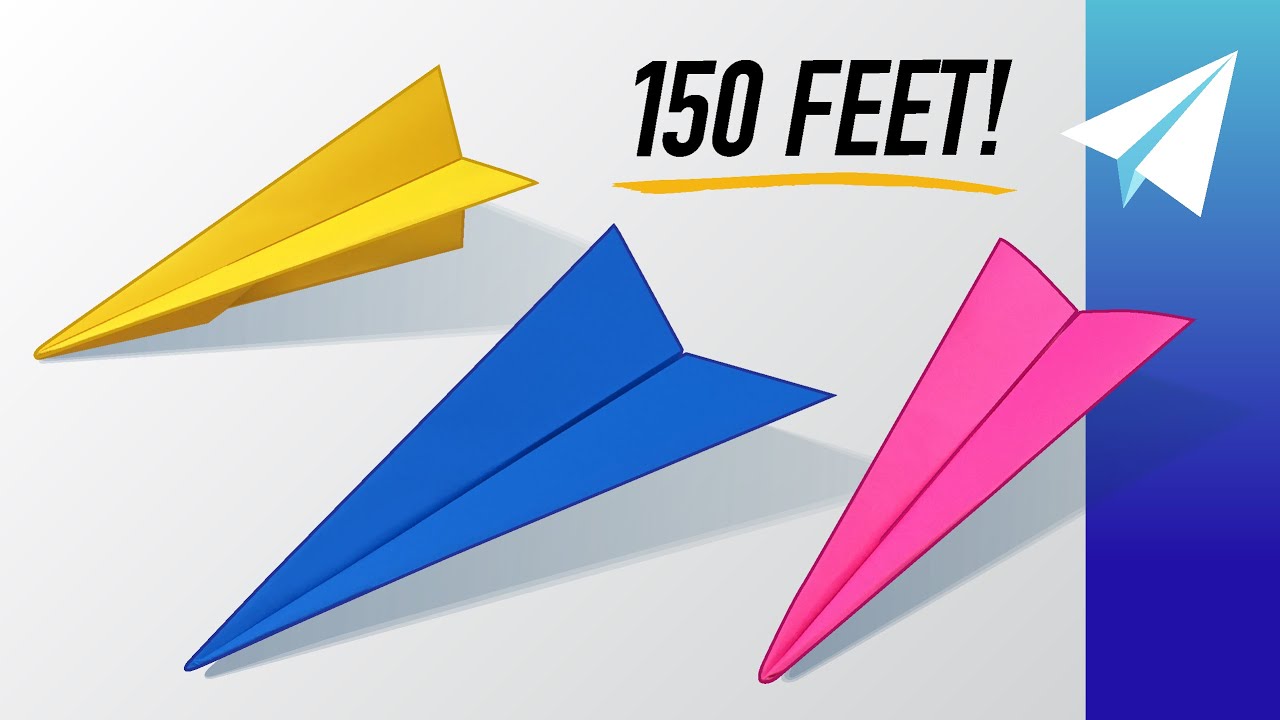 3 Paper Airplanes that Fly REALLY Far! How to make the BEST Paper Airplanes for Distance