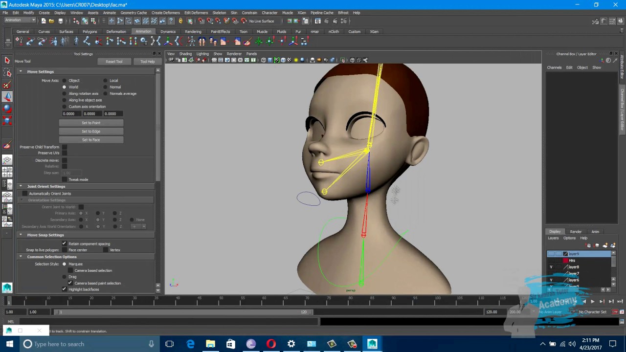 Sirkamran Maya characters Jaw skinning training video promo