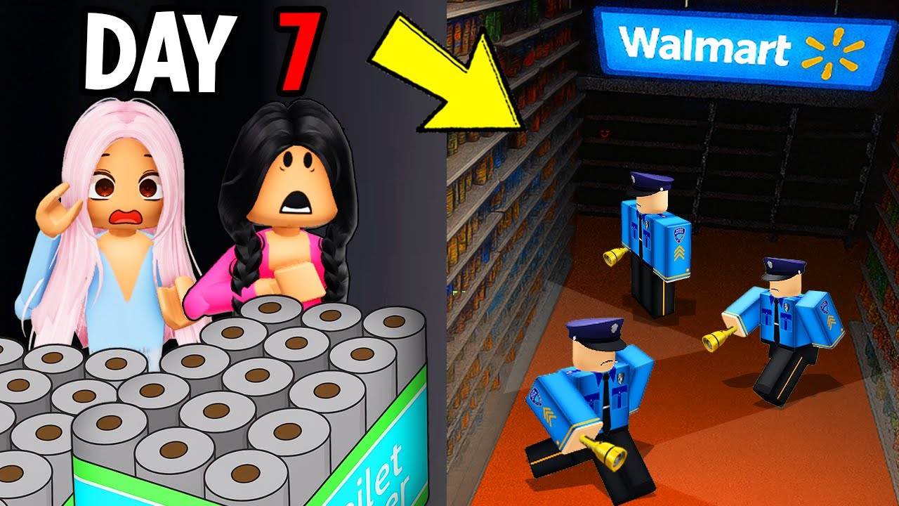 Мы пережили 99 ночей в мегамагазине Roblox!! (нас выгнали)