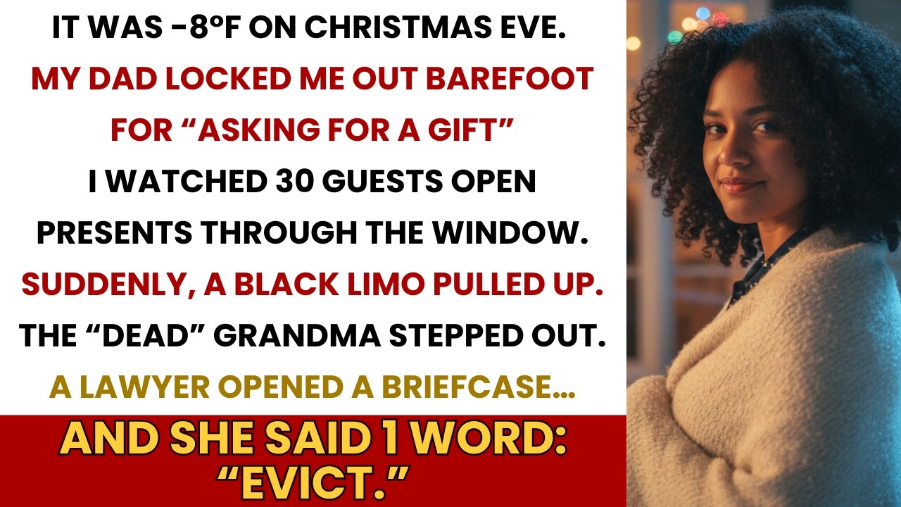My Dad Locked Me Out Barefoot on Christmas Eve—Then the “Dead” Grandma Arrived With a Lawyer
