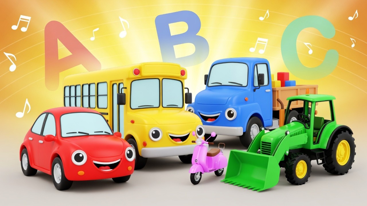 ABC Vehicles for Kids 🚗 Learn with Cars, Trucks & Planes | Fun ABC Song#ABCVehicles #LearnAlphabet