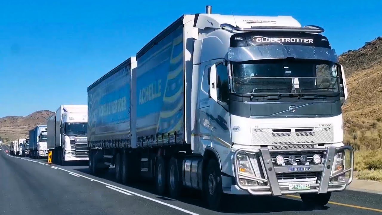 South Africa | Heavy truck traffic on the N1 near Richmond