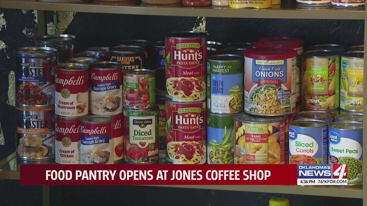 Food pantry opens at Jones coffee shop