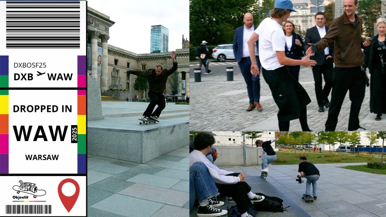 Skateboarding the streets of Warsaw, itw with the locals and ukrainian skaters: Dropped in Warsaw