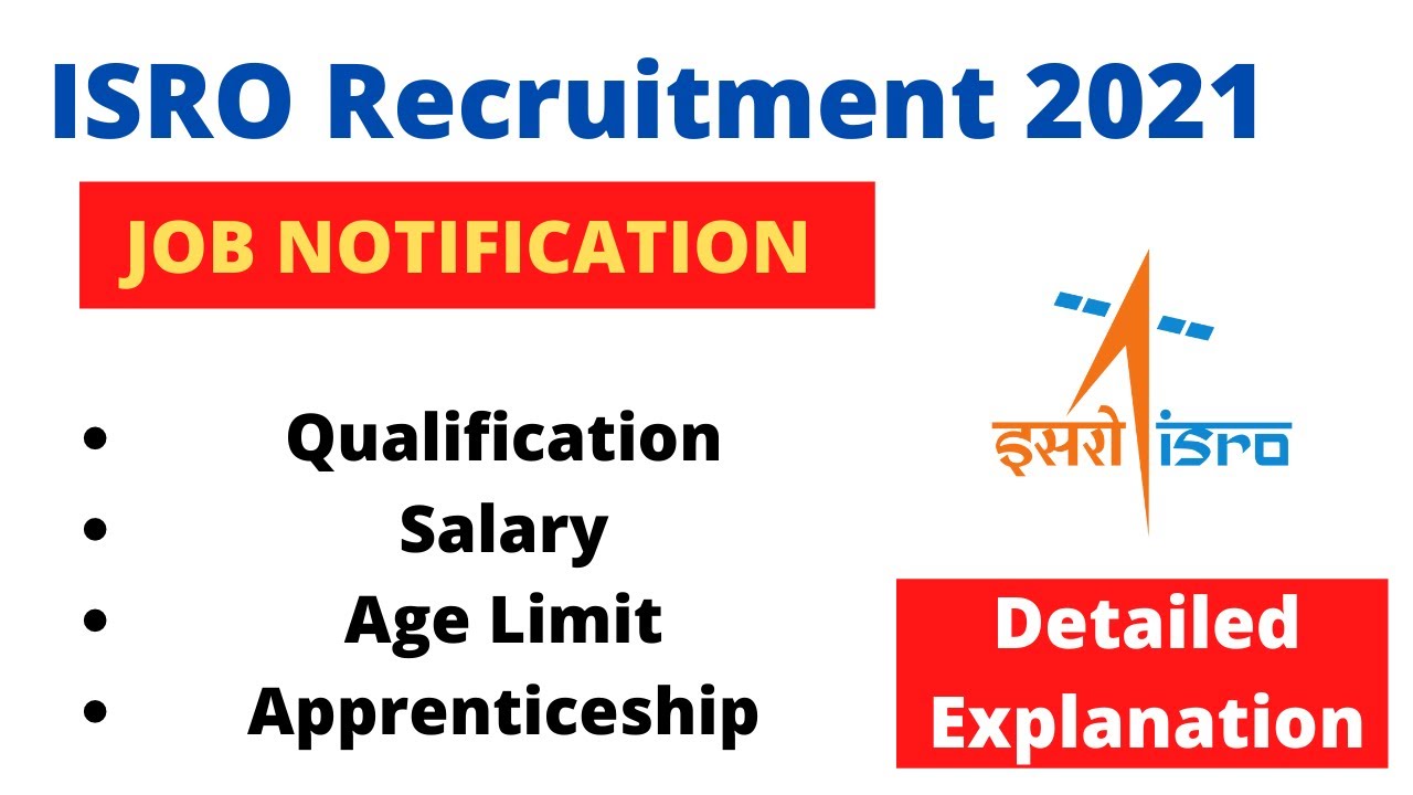 ISRO Recruitment 2021 | Vacancies | No Exam | Interview | Direct Selection