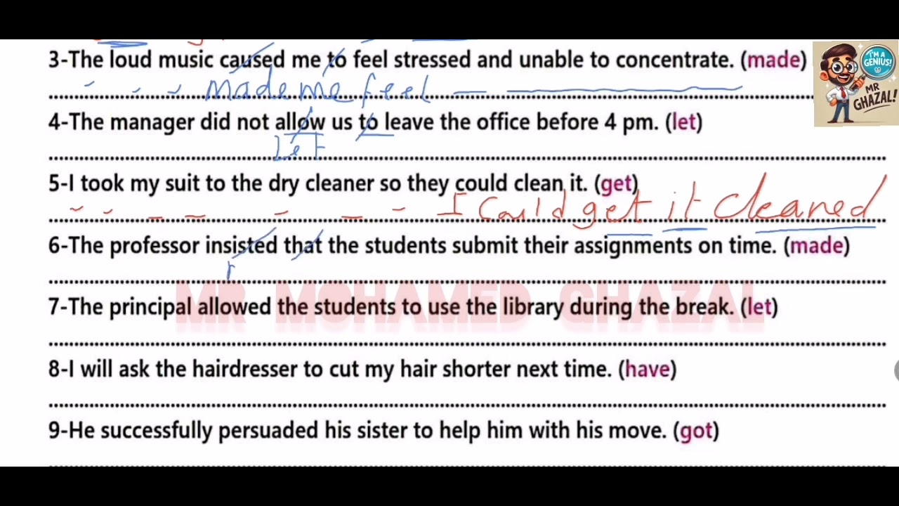 Rewrite on Unit 5. Causative 