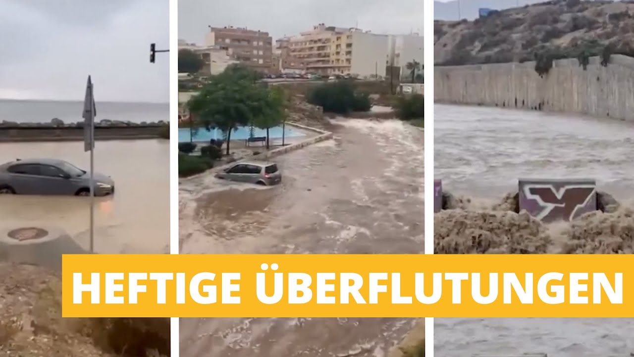 Heftige &Uuml;berschwemmungen in Alicante - Vorerst Entwarnung f&uuml;r Balearen