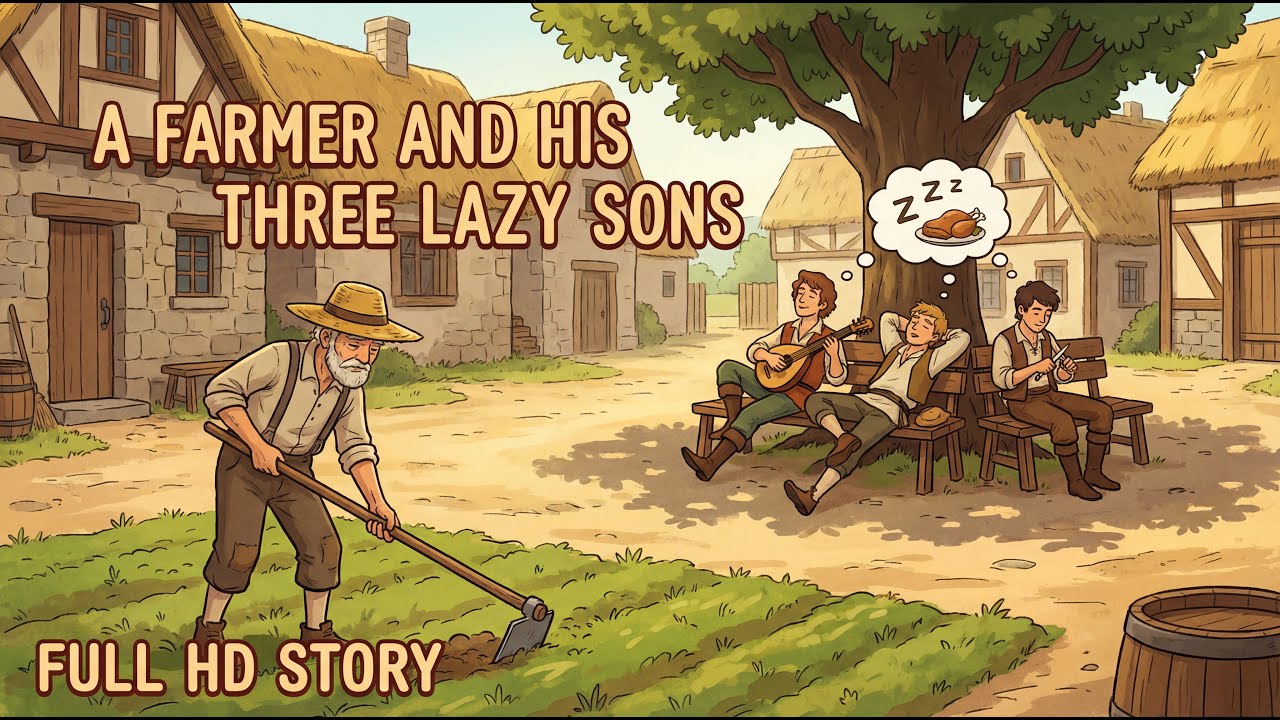 An Old Farmer And His Three Lazy sons| Moral Stories | English Story  | discipline life lesson