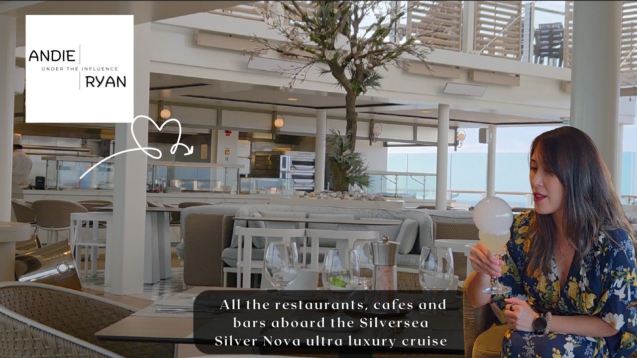 All the restaurants cafes and bars aboard the Silversea Silver Nova ultra luxury cruise