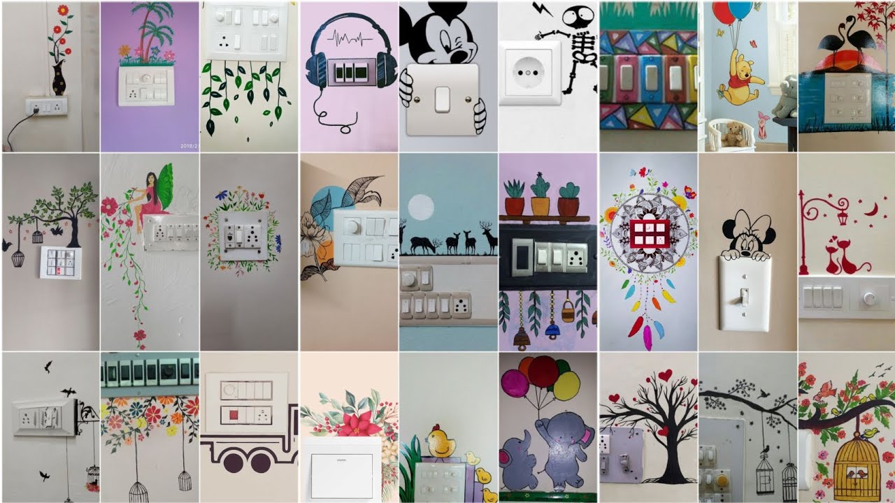 Switch Board Decor Ideas 💡 #foryou #trending #ideas #youtubevideo #painting #art