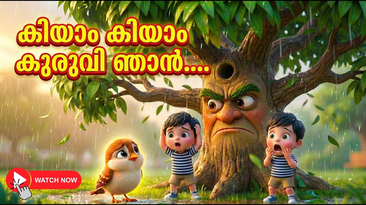 Kiyam Kiyam Kuruvi Njan | കിയാം കിയാം കുരുവി ഞാൻ 🐦 | Malayalam Nursery Rhyme for Kids | TwinToonsTV