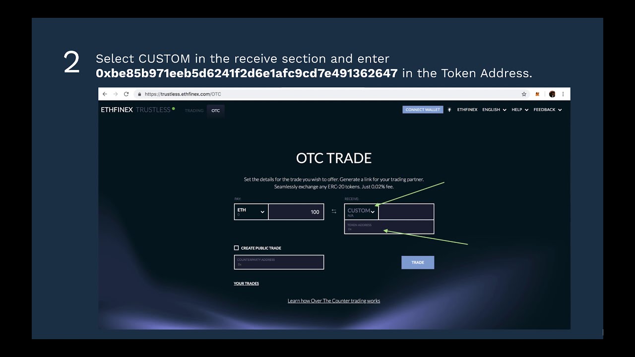 Ethfinex Trustless OTC - ICOFY Initial OTC Offering
