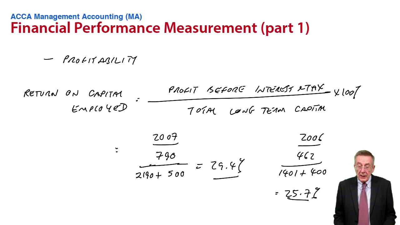 Financial Performance Measurement – Profitability Measures - ACCA Management Accounting (MA)