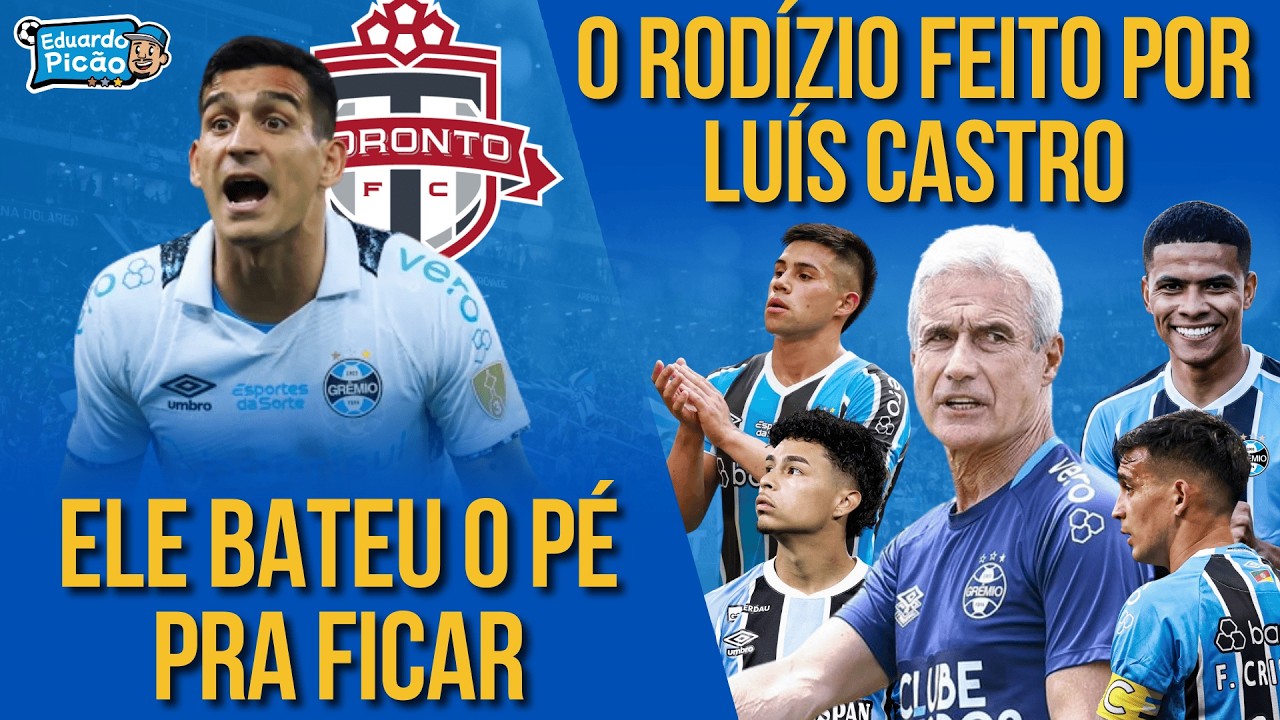 GRÊMIO ACEITA PROPOSTA POR CRISTALDO MAS ELE NÃO VAI! Rodízio montado por Luís Castro.