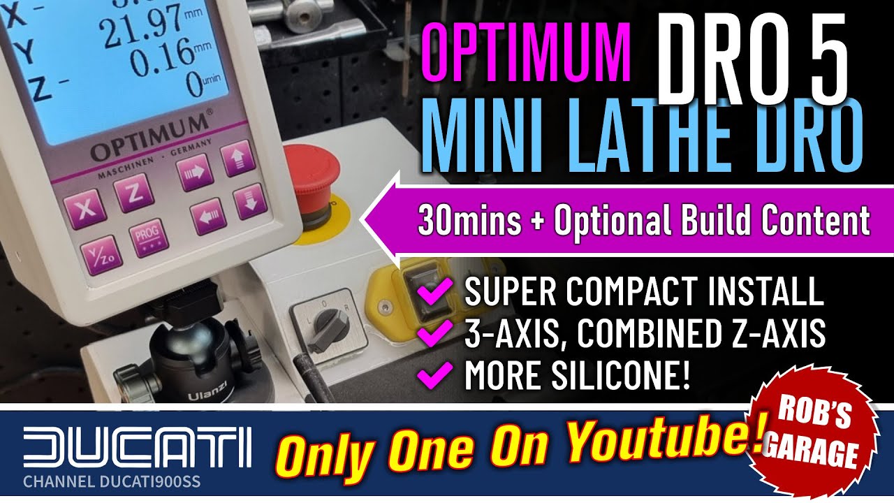 The Best 3-Axis Mini Lathe DRO Setup + Extra Fixups - Rob's Garage