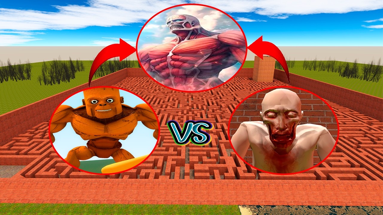 SCP 096 VS EPIC TITAN VS GIANT TUNG TUNG SAHUR  IN GARRY'S MOD