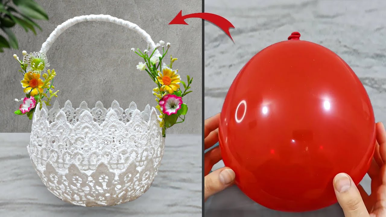 My mom gave me lace and a balloon, look what I did with it | Great balloon idea | Home decor