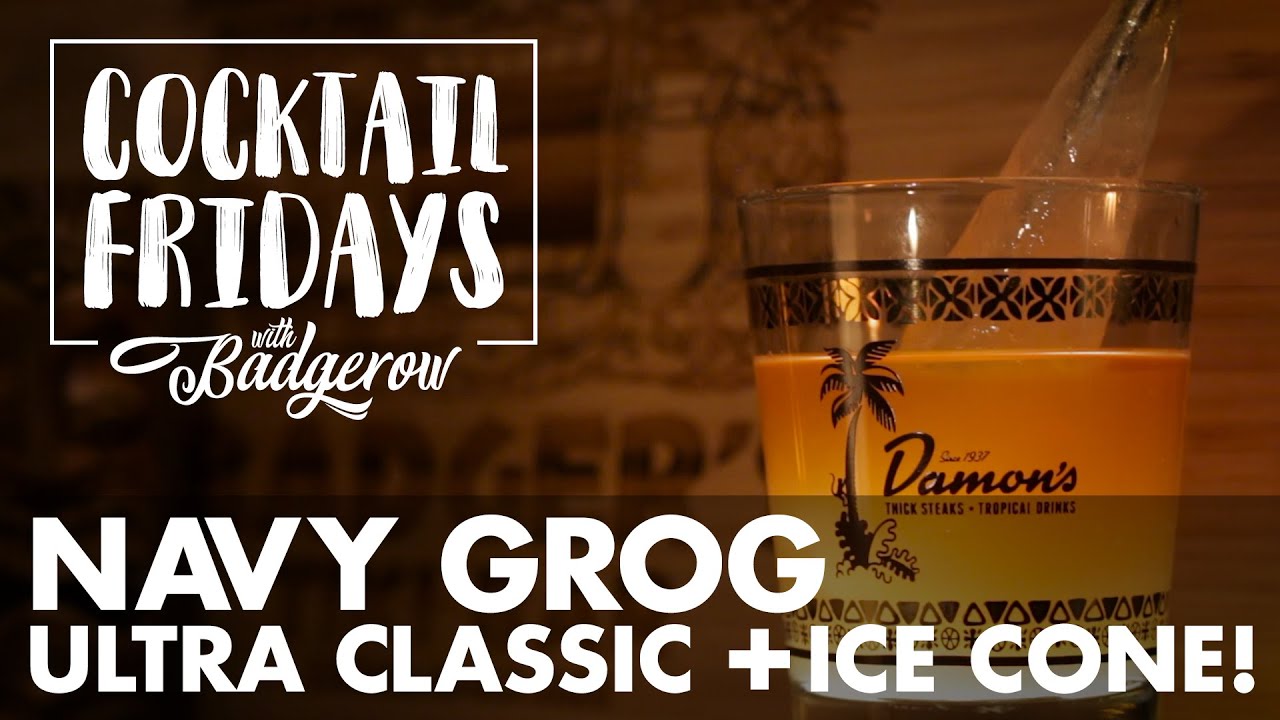 Navy Grog: An ultra-classic, complete with ice cone! | Cocktail Fridays