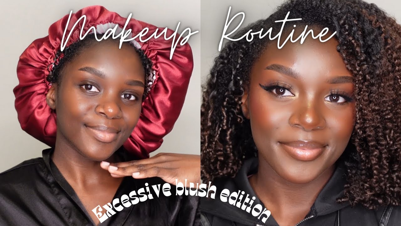 TikTok Blush Makeup Routine on Dark skin - PFG