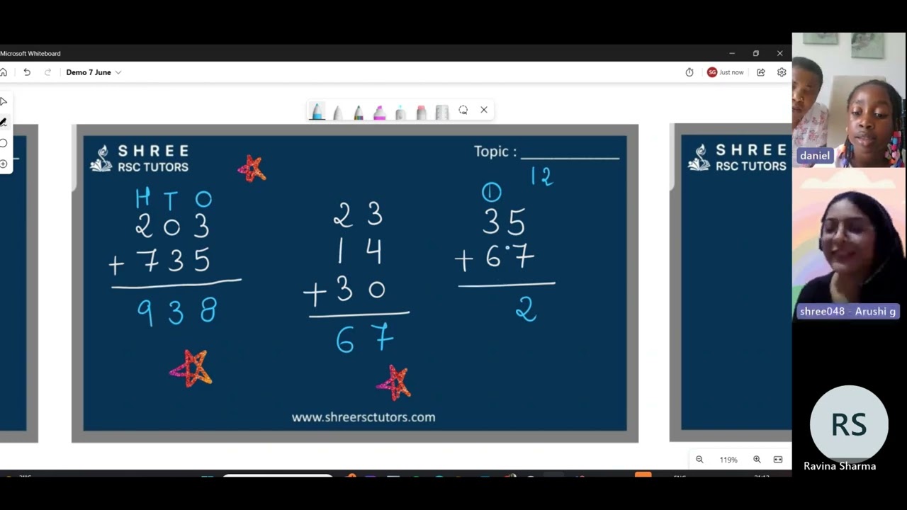 MATHS Demo class for GRADE 2 student - Shree RSC Tutors