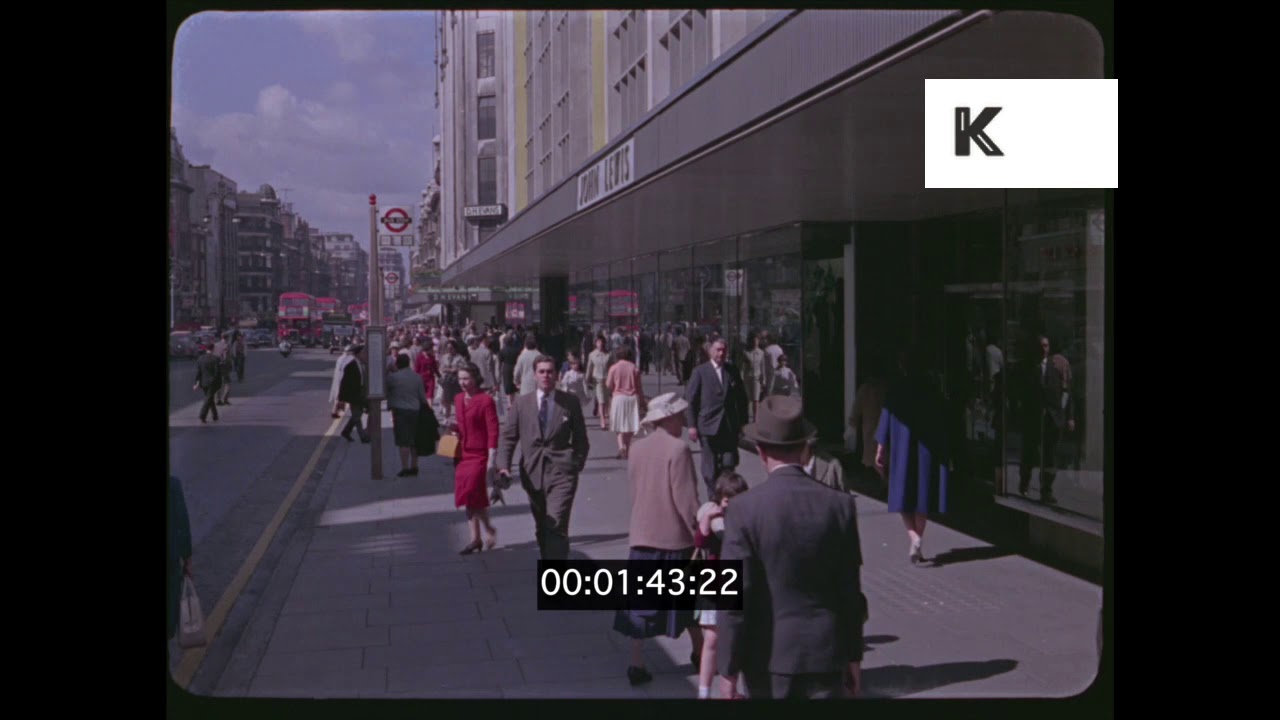 1960s Oxford Street Shoppers, London, HD