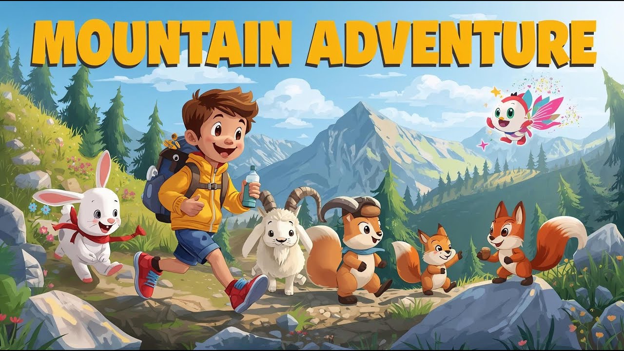 Mountain Adventure Song for Kids | Kindergarten Mountain Climbing Poem | Nursery Rhymes Poem