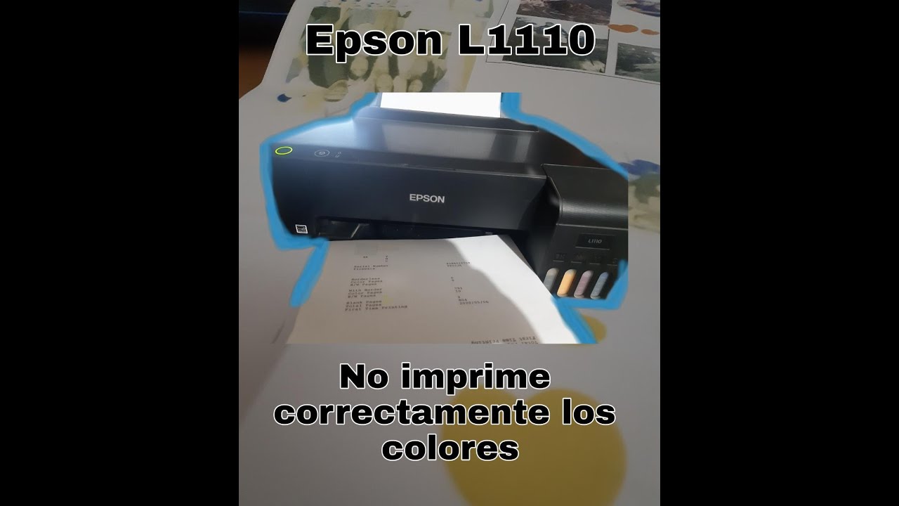 Epson L1110 no imprime en todos sus colores (100% solucionado)