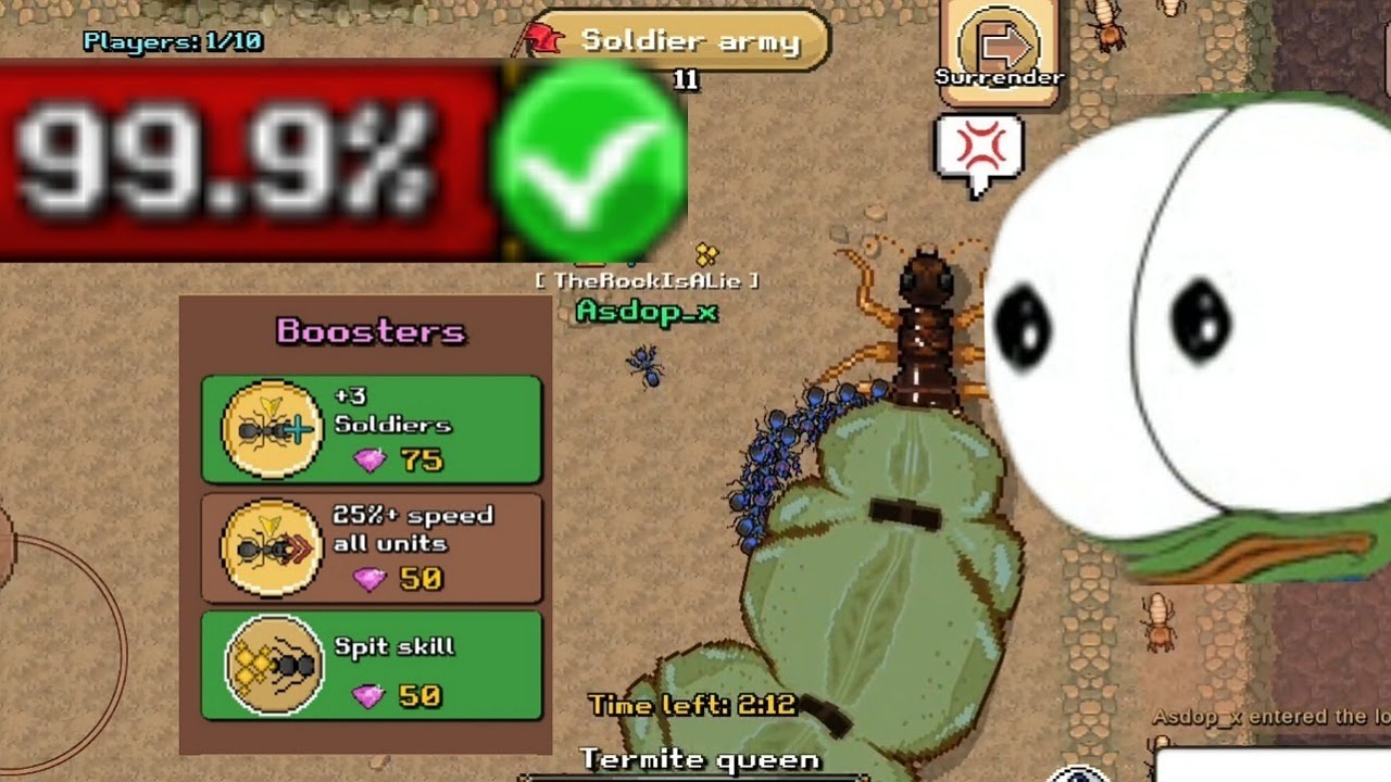 Solo termite co-op  -  Pocket Ants