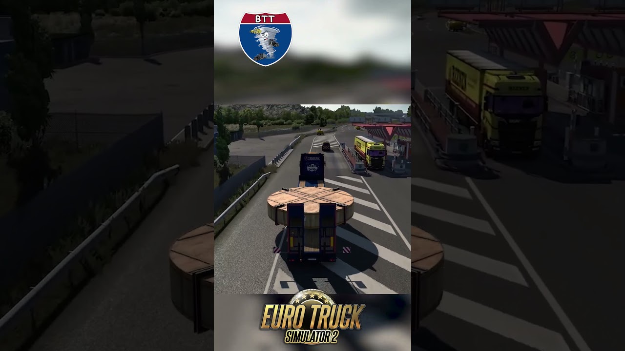 Безумный спецтранспорт на пункте оплаты проезда #ets2 #truckingsims
