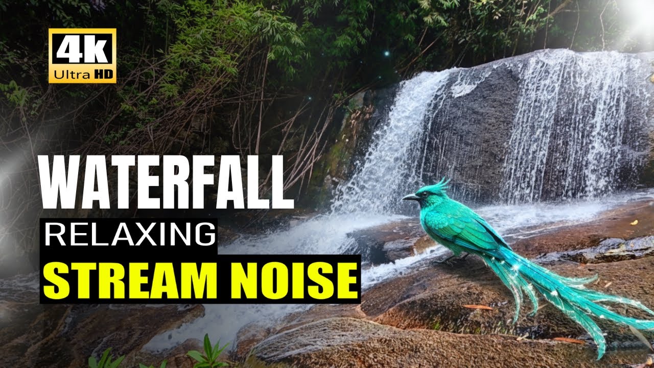 Waterfall Jungle 4K ASMR - Deep Relaxation With Pure Water Sounds - Healing Nature Ambience