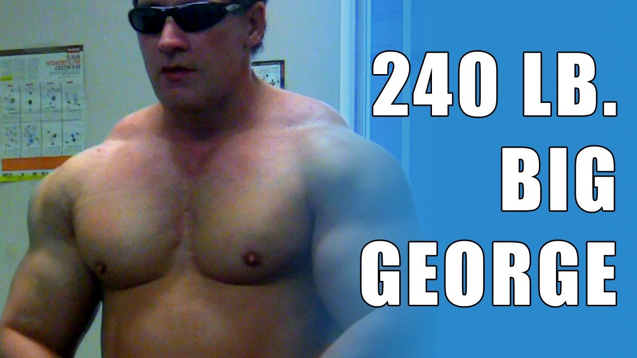 Massive Big George works out and flexes in West Hollywood part 1