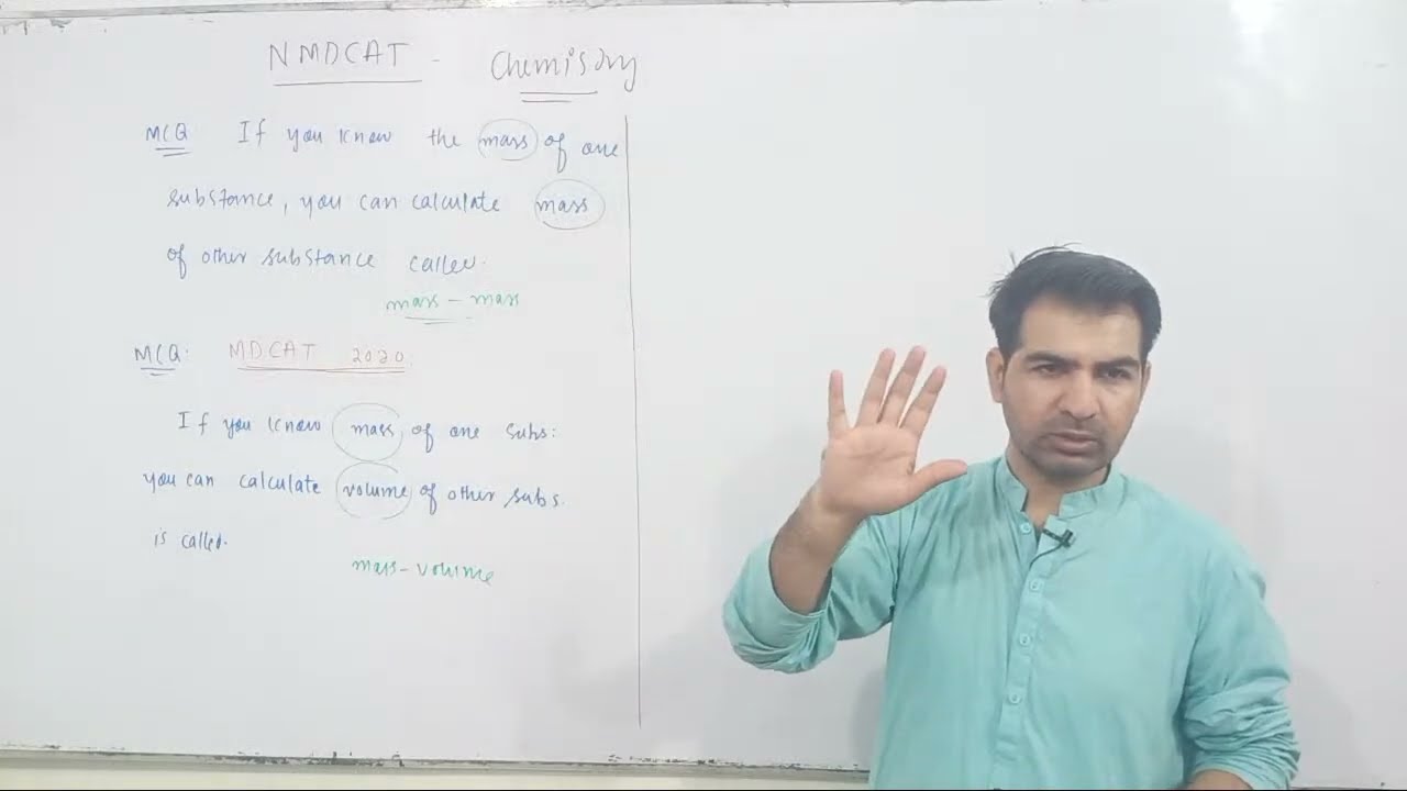 Mole - volume relationship | Chemistry | Ali Sudais | ACA & Ali Series books | NMDCAT