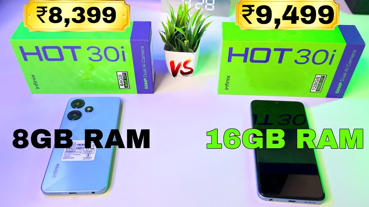 Infinix Hot 30i 4GB /64GB 🆚 Infinix Hot 30i 8GB/128GB ⚡ Under 10000 Mobile Unboxing & Comparsion
