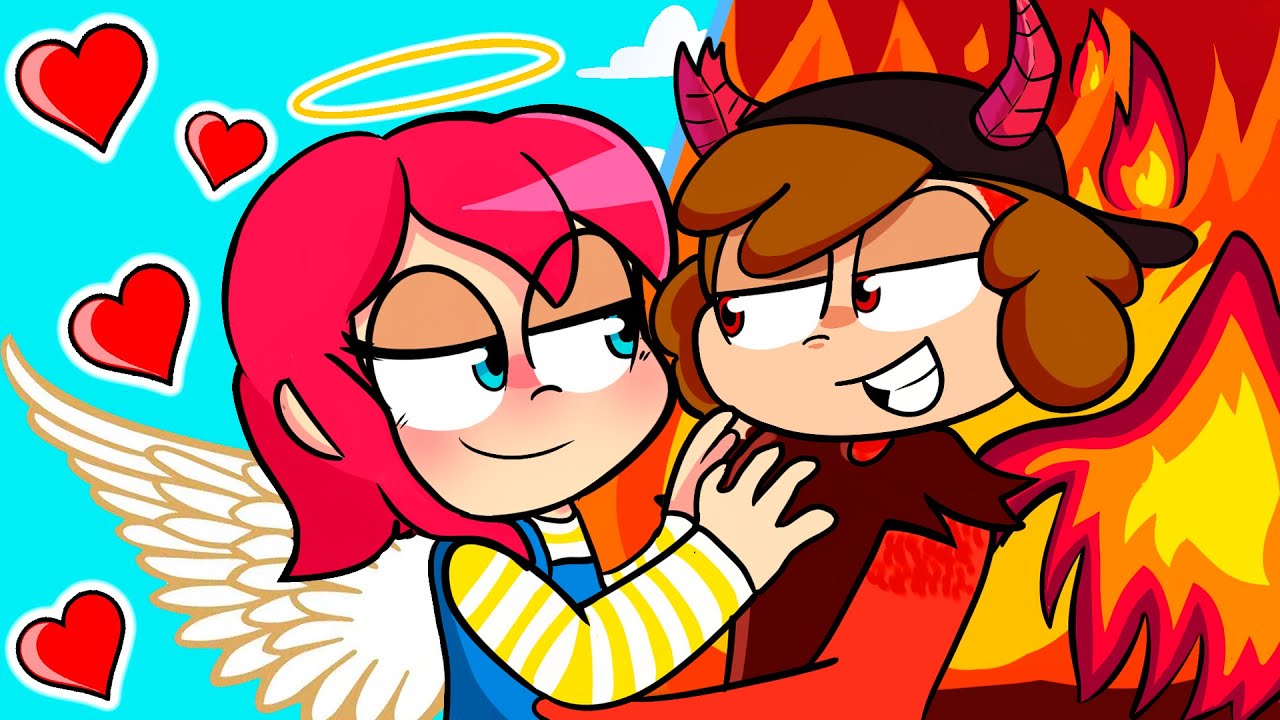 Patita ANGEL y PatOni DEMONIO se ENAMORAN en MINECRAFT 😇👿PatOni x Patita en MINECRAFT
