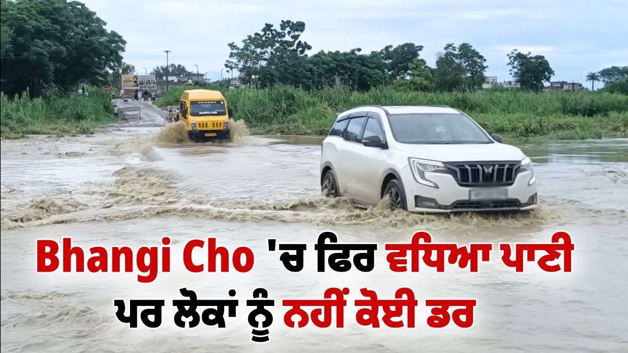 Hoshiarpur News: Bhangi Cho 'ਚ ਫਿਰ ਵਧਿਆ ਪਾਣੀ,ਪਰ ਲੋਕਾਂ ਨੂੰ ਨਹੀਂ ਕੋਈ ਡਰ