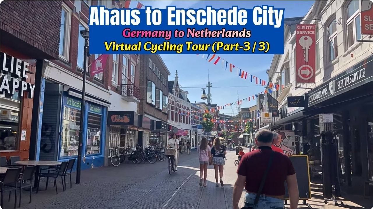 Virtual Cycling Tour: Ahaus Germany to Enschede City Netherlands | Part 3 of 3 | Scenic Ride 4K