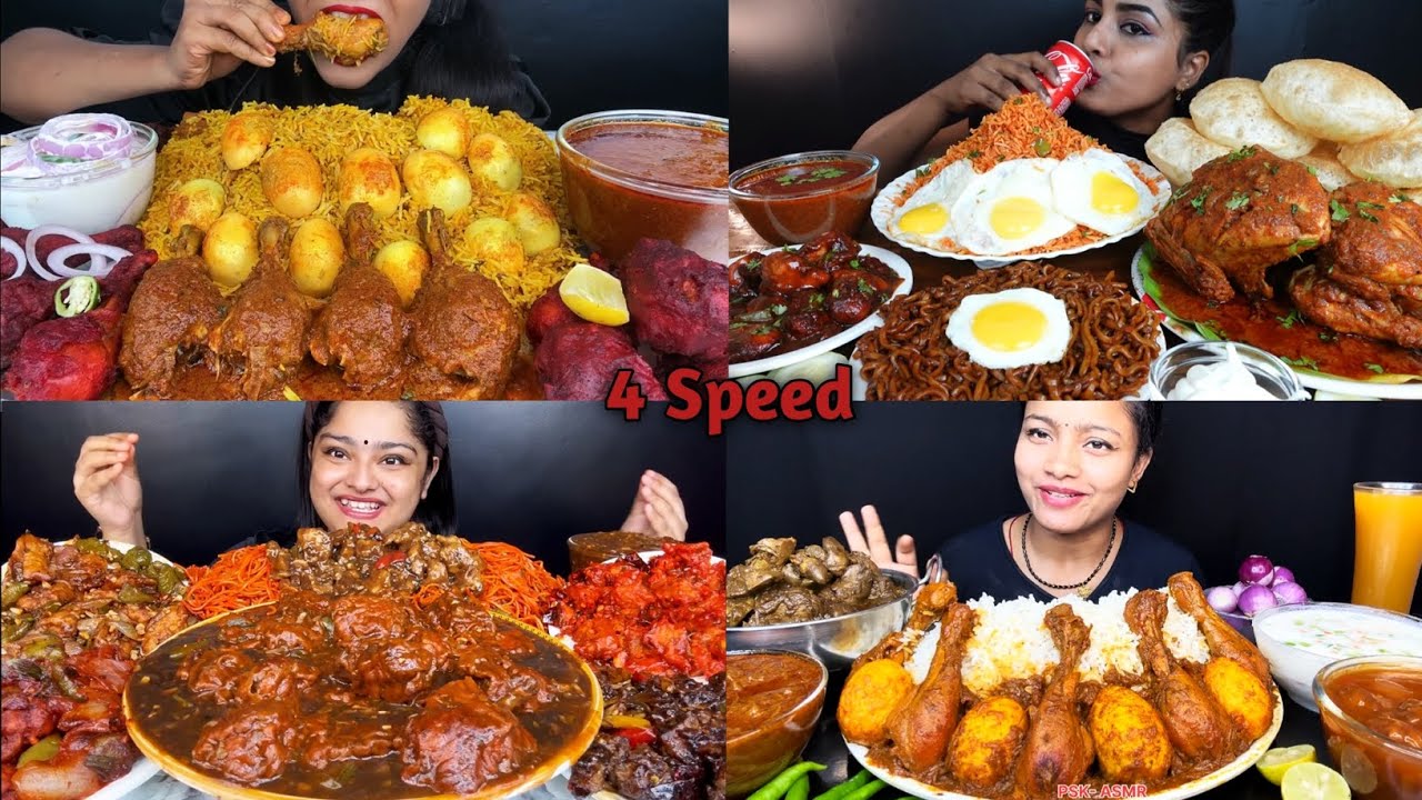 ASMR: Eating Spicy juice Chicken legs🍗🤤 spicy chicken lolipope, eggs fry, chowmin, eating, mukbang