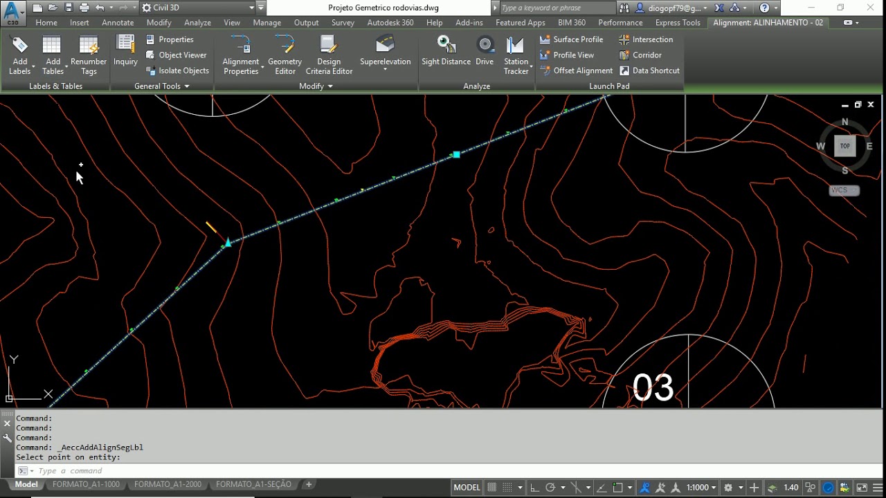 05-Lançando as Curvas no Civil 3d ( Simples e com Transição)