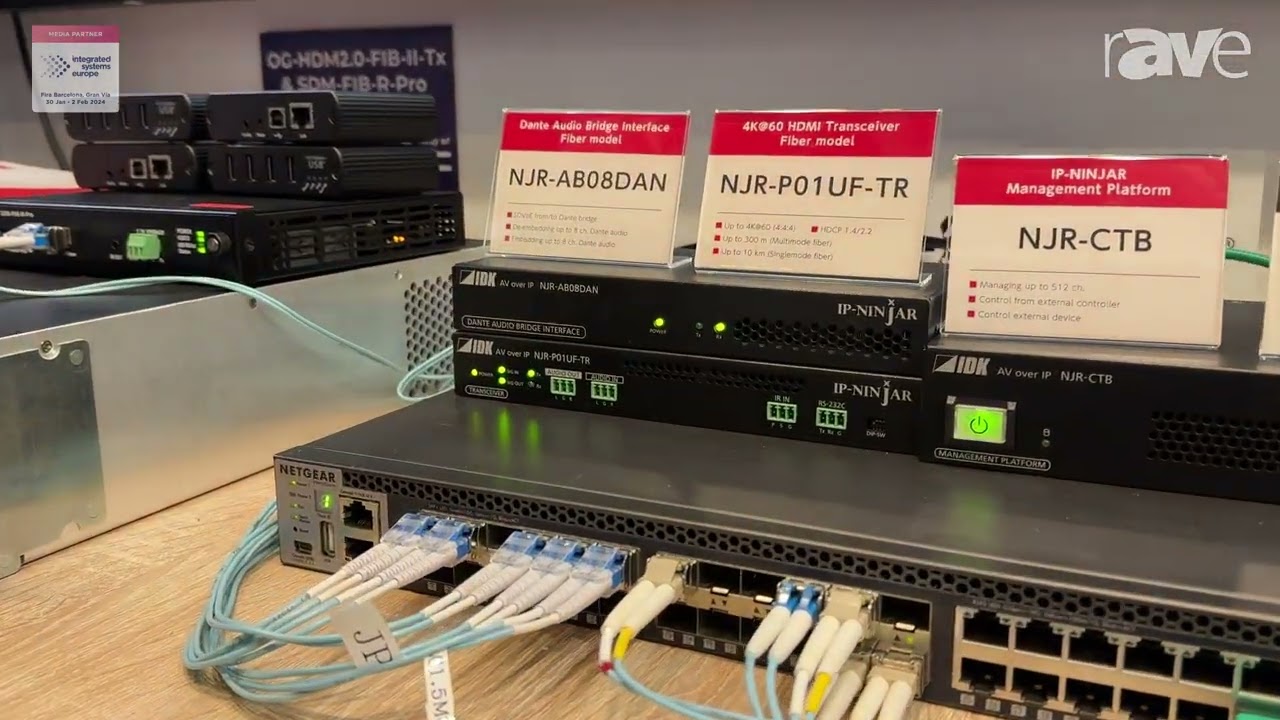 IDK Corporation Features SDVoE IP Ninjar NJR-PO1UX-TR Bi-directional Transmitter/Receiver