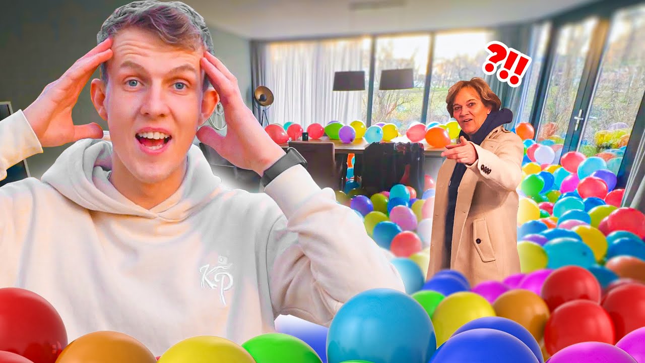 IK VULDE MIJN OUDERS HUIS MET 1500 BALLONNEN! 🎈 *Met Reactie*