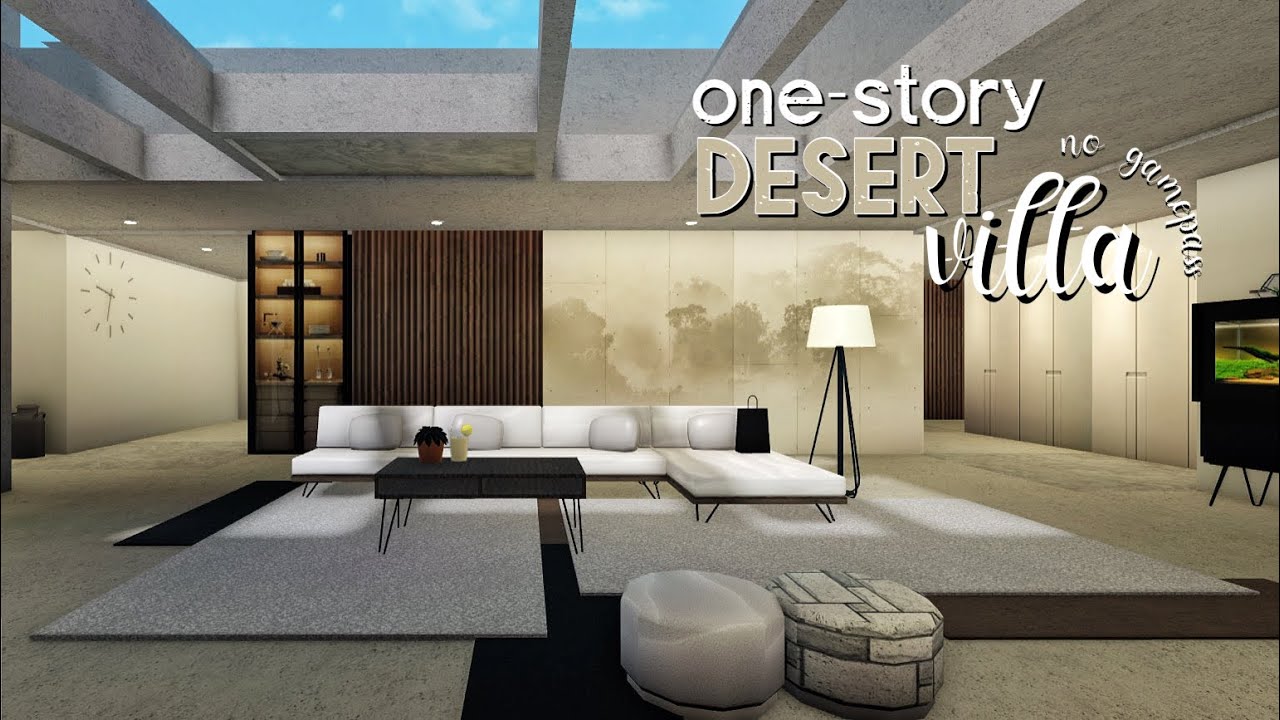 Bloxburg No Gamepass | Desert Villa Speed build