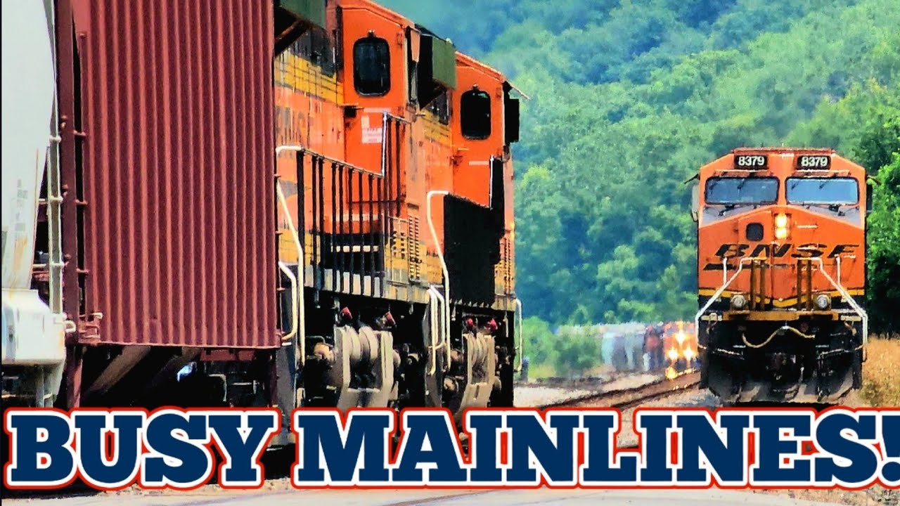 TRAIN MEETS & TRAFFIC JAMS! Train action featuring bonnets, NS, HU chase(8105), Tier 4s, and more!