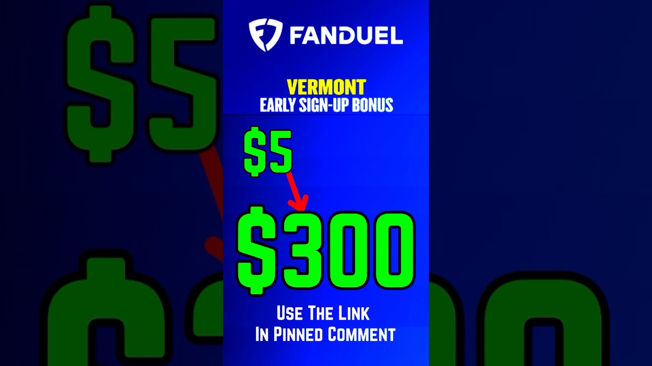 Промокод FanDuel Sportsbook для Вермонта | ПОЛУЧИТЕ $300 БОНУСНЫМИ СТАВКАМИ МГНОВЕННО! | Онлайн-с...