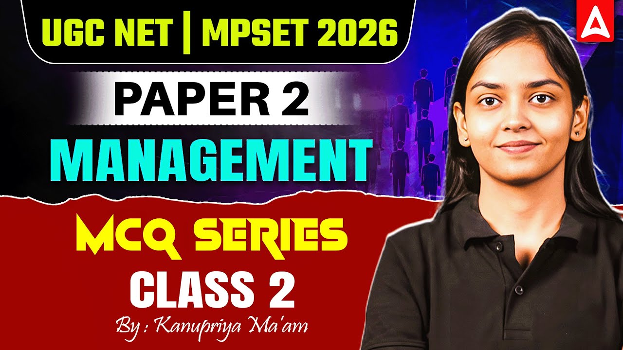UGC NET | MPSET 2026 Management | UGC NET Management Paper 2 MCQ #2 By Kanupriya Mam