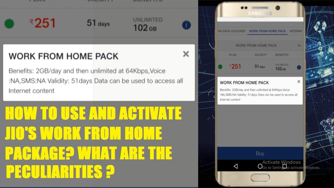 Jio's Work From Home Package for Rs 251 What is the specialty? How to use? How to activate?