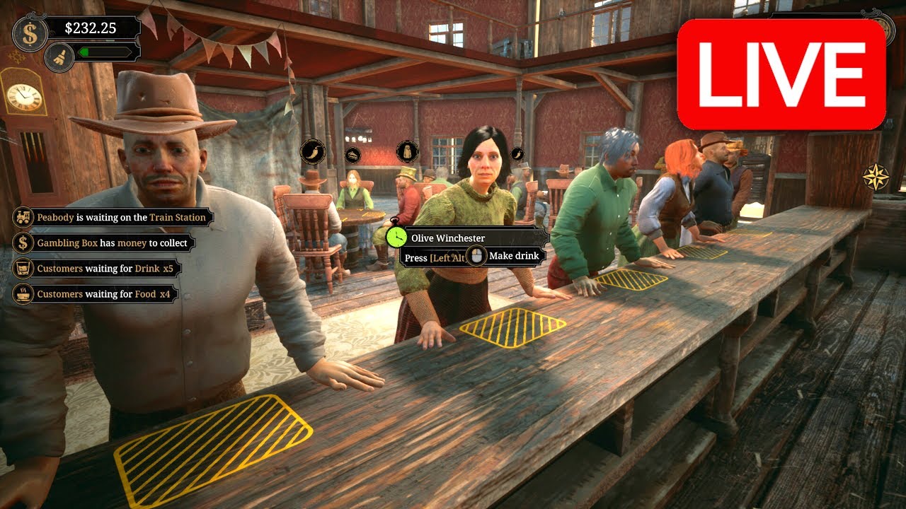 My Saloon Business is Doing WAY TOO WELL - Saloon Simulator LIVE 🔴