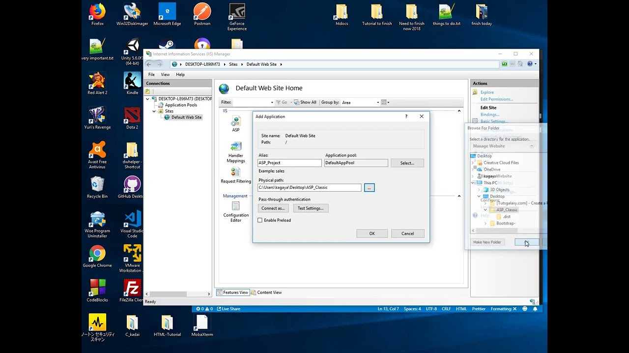How to Install IIS in Windows 10 part 2