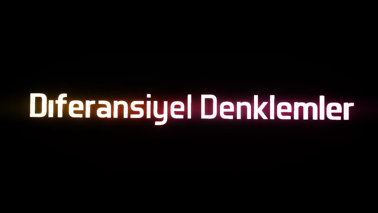 Degişkenlerine Ayrılabilir Dif Denklem 1 Mert Hoca  ( differential equations)