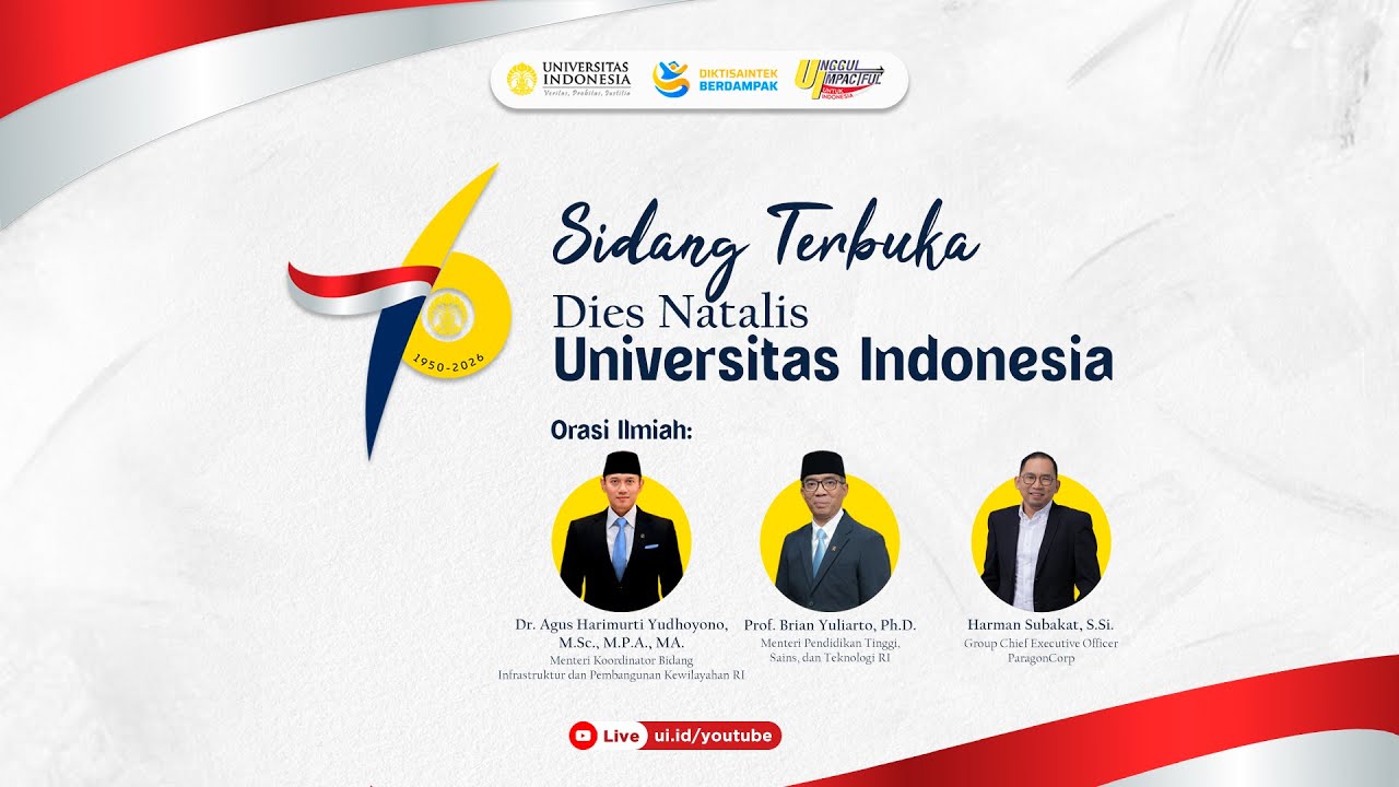 Sidang Terbuka Dies Natalis ke-76 Universitas Indonesia