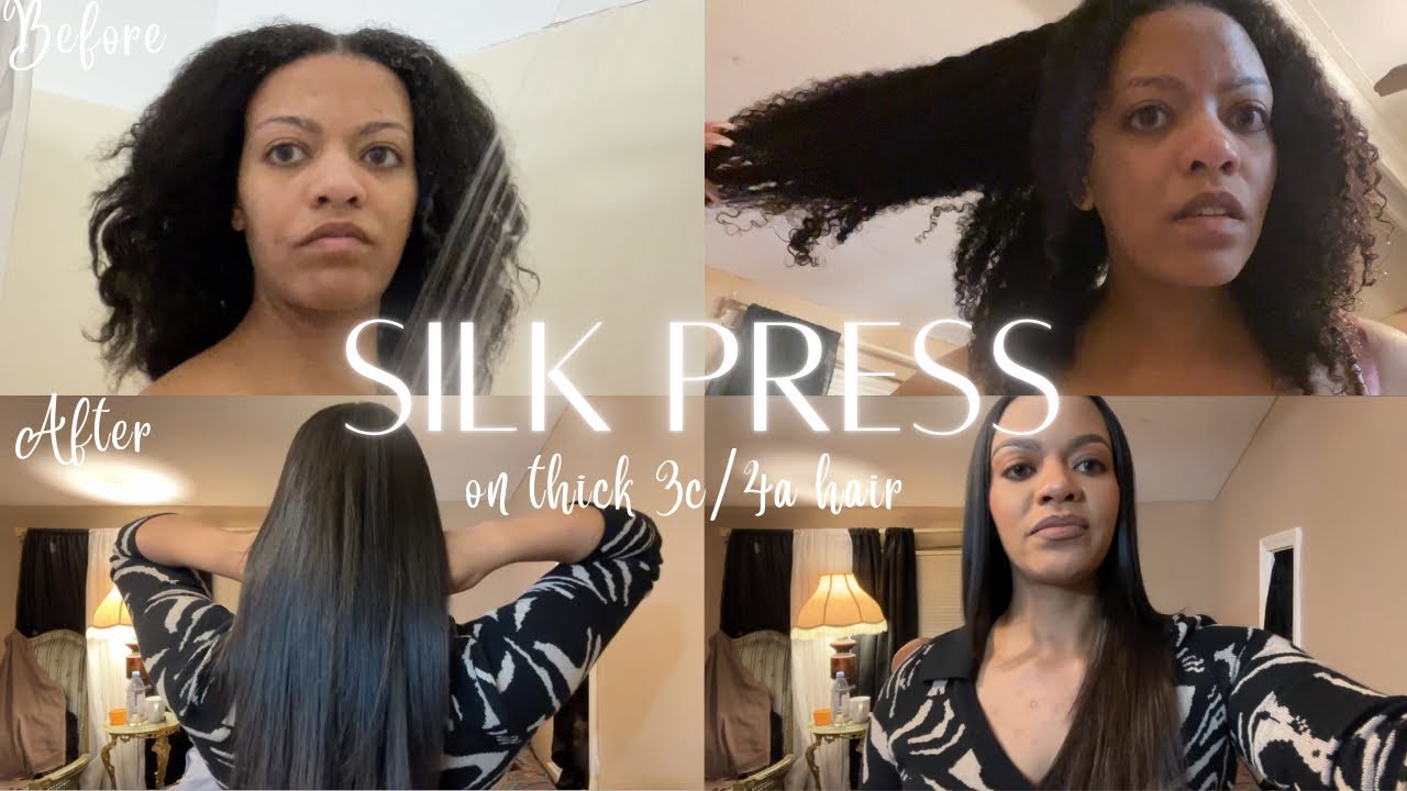 SILK PRESS ON BRA-LENGTH HAIR + 2-PASS METHOD *BONUS: DATE NIGHT